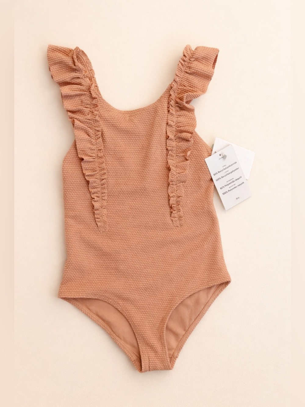 H&M Ruffled Brown Kids Swim One Piece